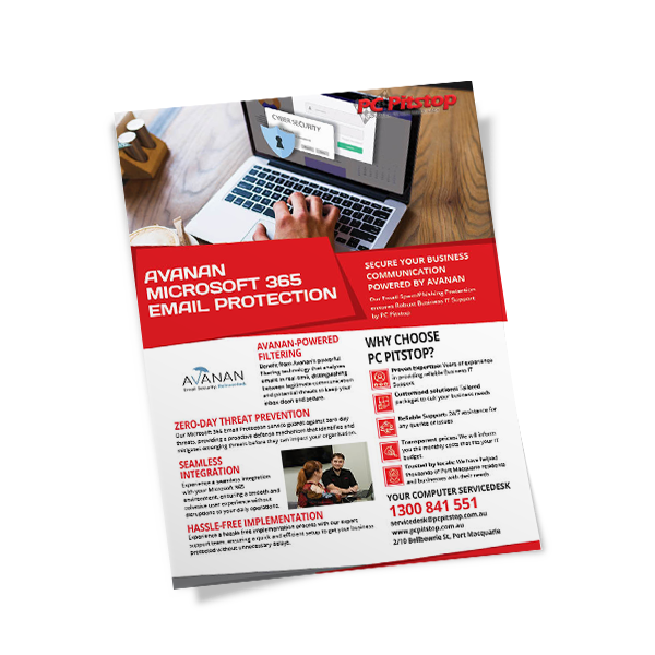 PC Pitstop - Business IT Support - Avanan Microsoft Email Protection Brochure